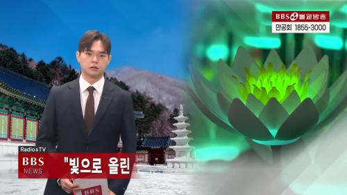 "빛으로 올린 공양"…봉은사, LED 연꽃으로 물들다 -BBS NEWS